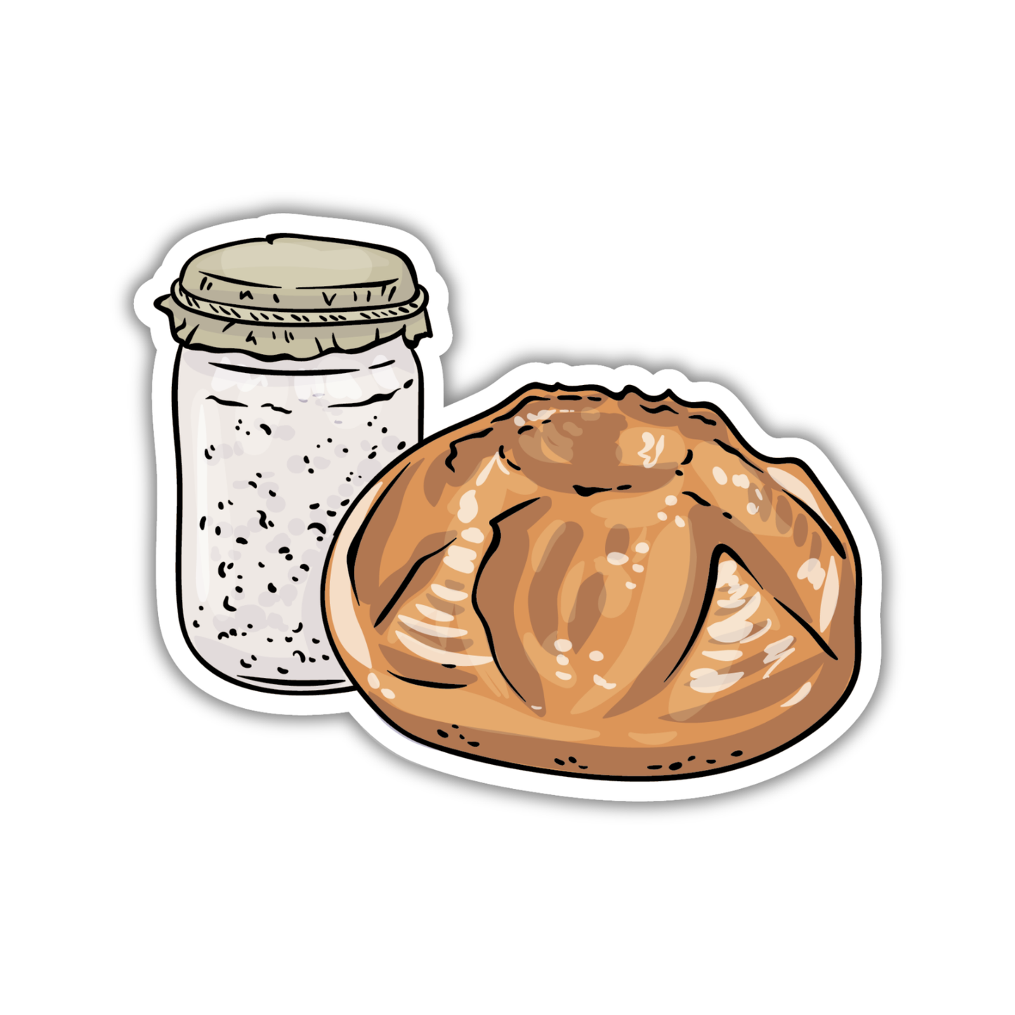 Sourdough & Starter - Sticker