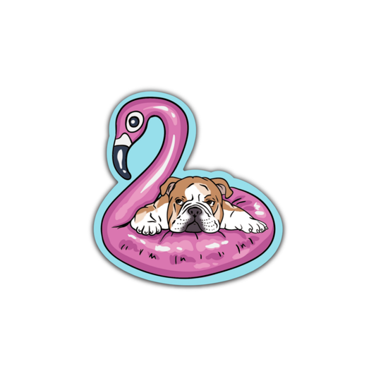 Floating Bulldog - Sticker